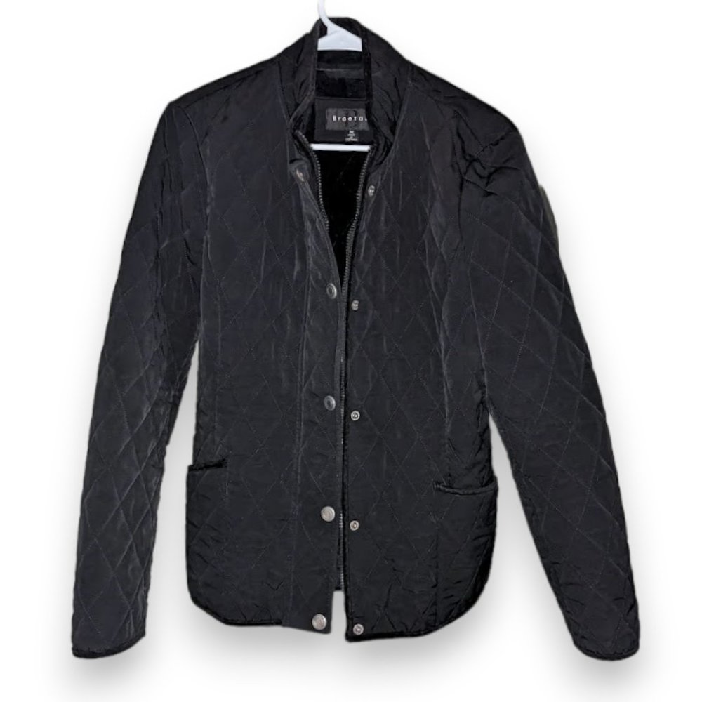 Braetan Black Quilted Zip Jacket Women size M